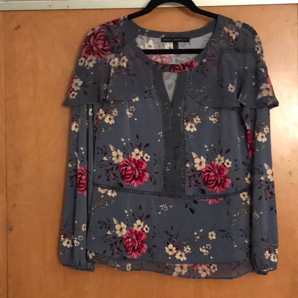 WHBM Floral blouse